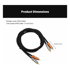 Dual RCA to Dual RCA Cable 1.2m