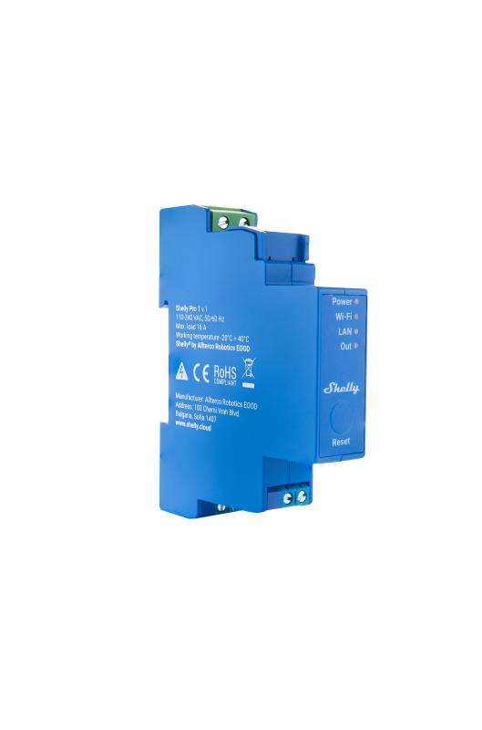 Pro 1 - Relais - max. 16A - 1 Fase - 1 Kanaal - WLAN - LAN - BT