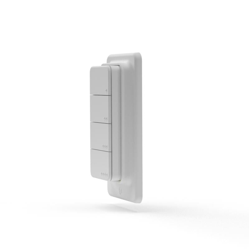 Plug & Play - Blu RC Button 4 - Afstandsbediening met magneetsteun - 4 richtingen - 16 acties - Wit